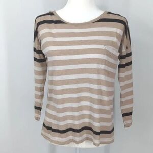 Madewell Contrast Trim 3/4 Shirt - Size XS
